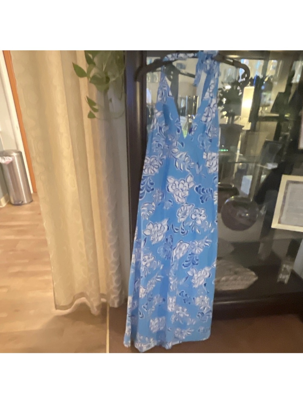 Blue Floral Halter Maxi Dress - Brand